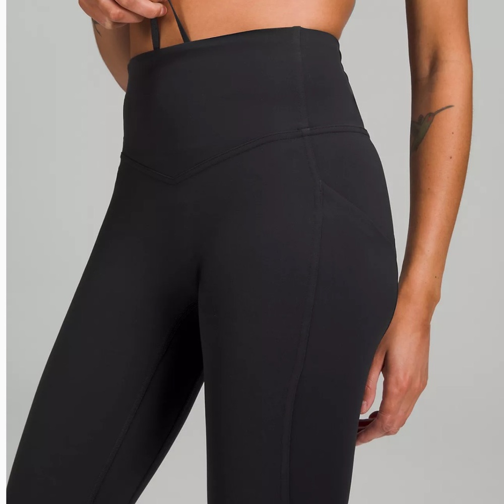 Lululemon, All the Right Places High-Rise Drawcord Waist Crop 23”, black, size 2 - Picture 3 of 8